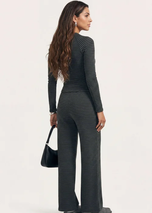 Urban Bliss Cream Striped Wide Leg Trouser - 18 Image 2