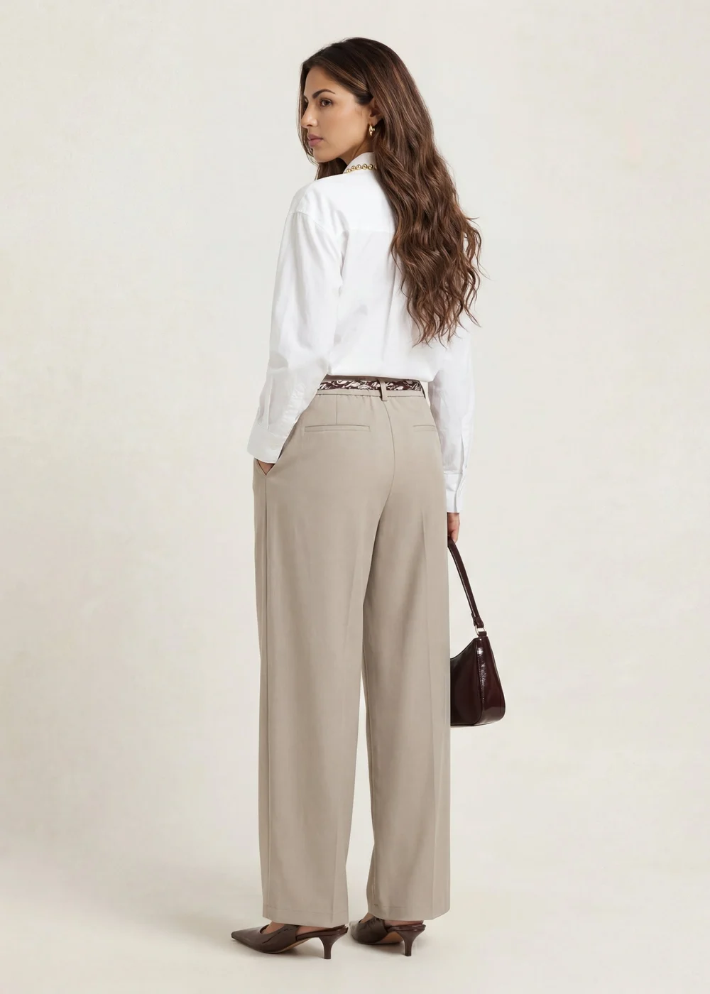 Urban Bliss Grey Belted Barrel Leg Trouser - 10 Image 2