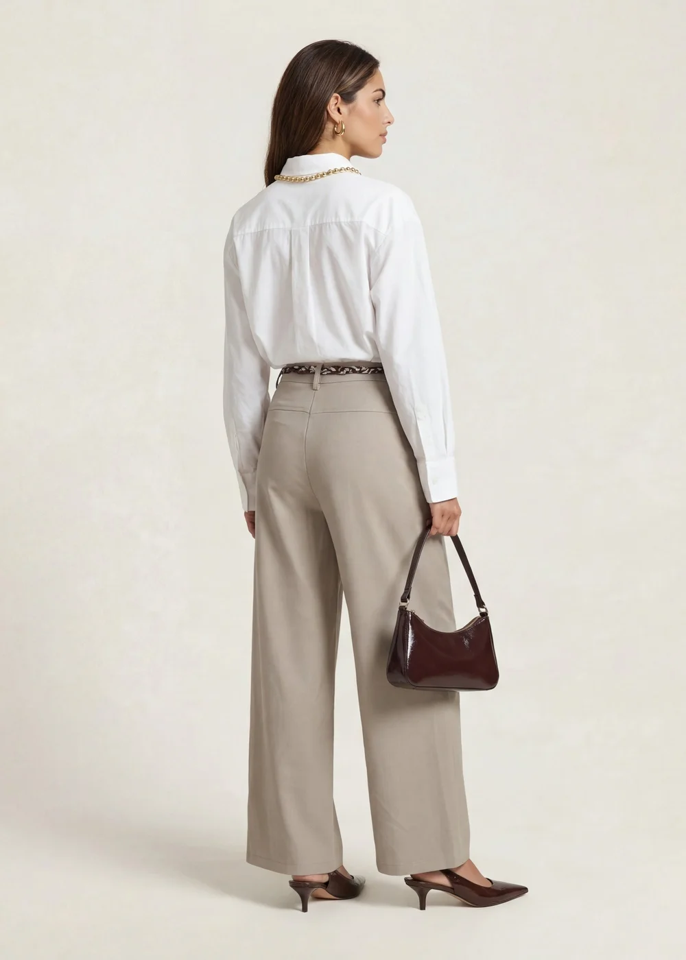 Urban Bliss Grey Belted Barrel Leg Trouser - 10 Image 3