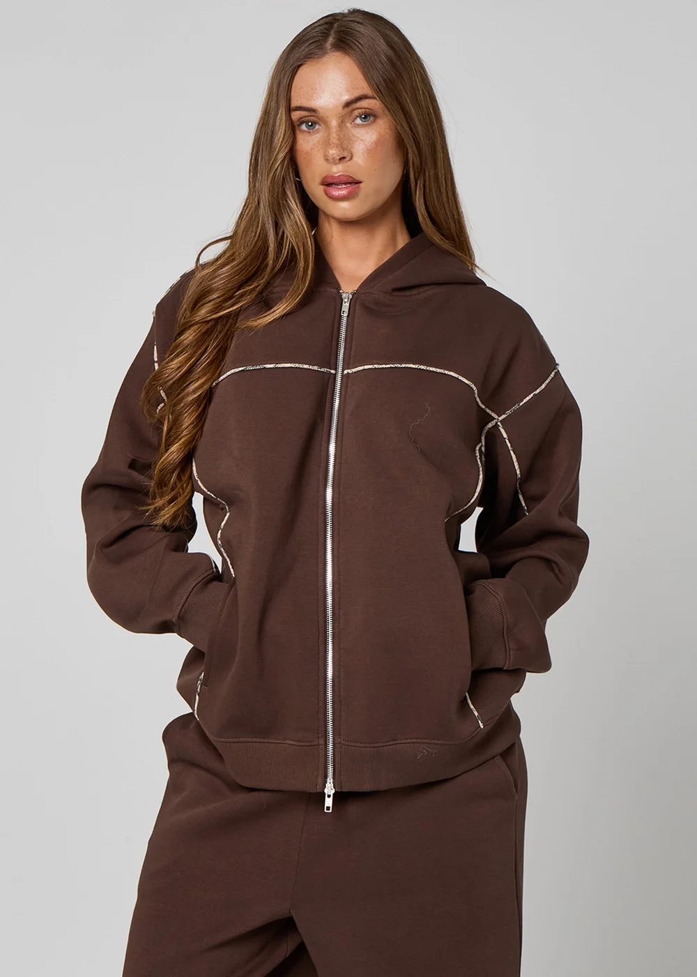 Urban Bliss Chocolate Snake Zip Hoodie - 8 Image 1
