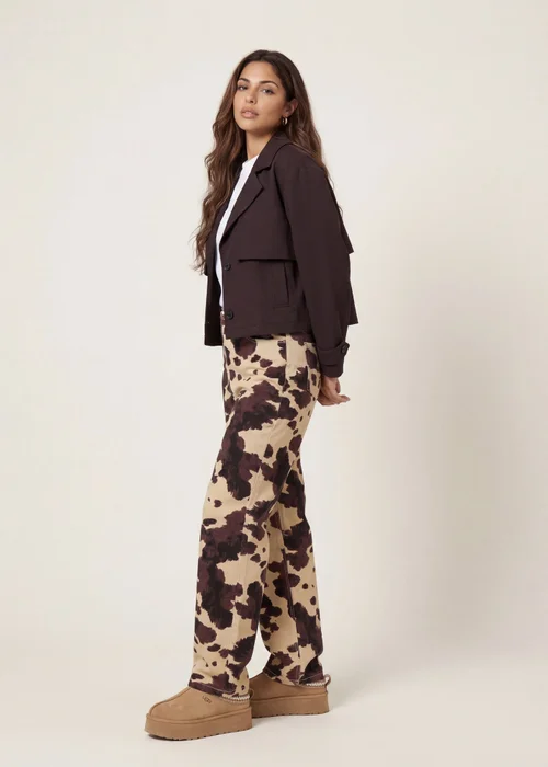 Urban Bliss Chocolate Cropped Trench - 14 Image 2