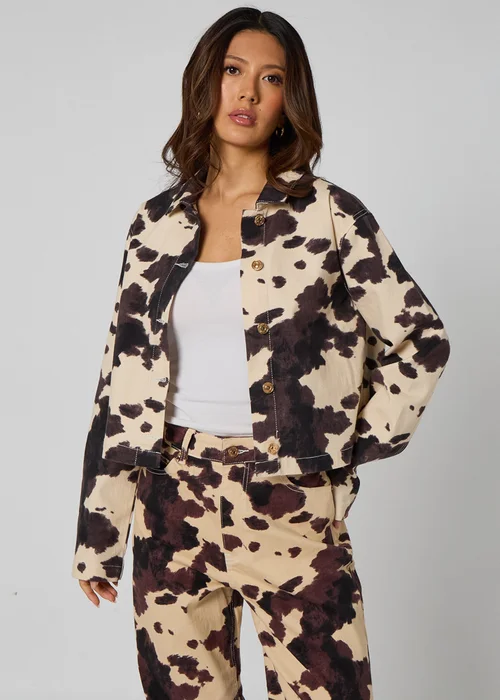 Urban Bliss Cream Cow Jacket - 8 Image 1