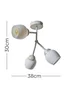 ValueLights Kenton Aged Metal Effect 3 Way Ceiling Light With White Glass Shades - One Size Image 5