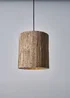 ValueLights Penn Natural Rustic Wood Cylinder Ceiling Light - One Size Image 2