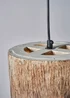 ValueLights Penn Natural Rustic Wood Cylinder Ceiling Light - One Size Image 3