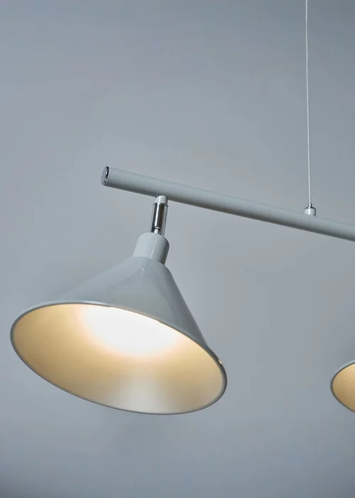 ValueLights Brisner Grey and Silver 3 Way Over Table Ceiling Pedant Light - One Size Image 2