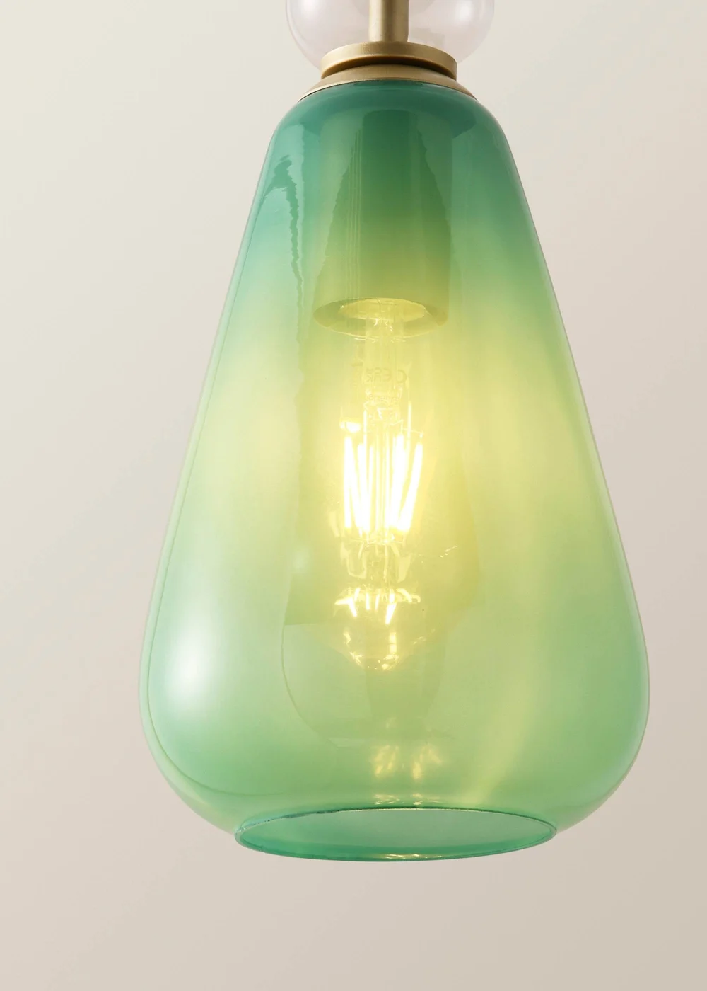 ValueLights Anastasia Green Stacked Glass Ceiling Light - One Size Image 4