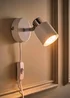 ValueLights Benton White Chrome Single Spotlight With Plug - One Size Image 2