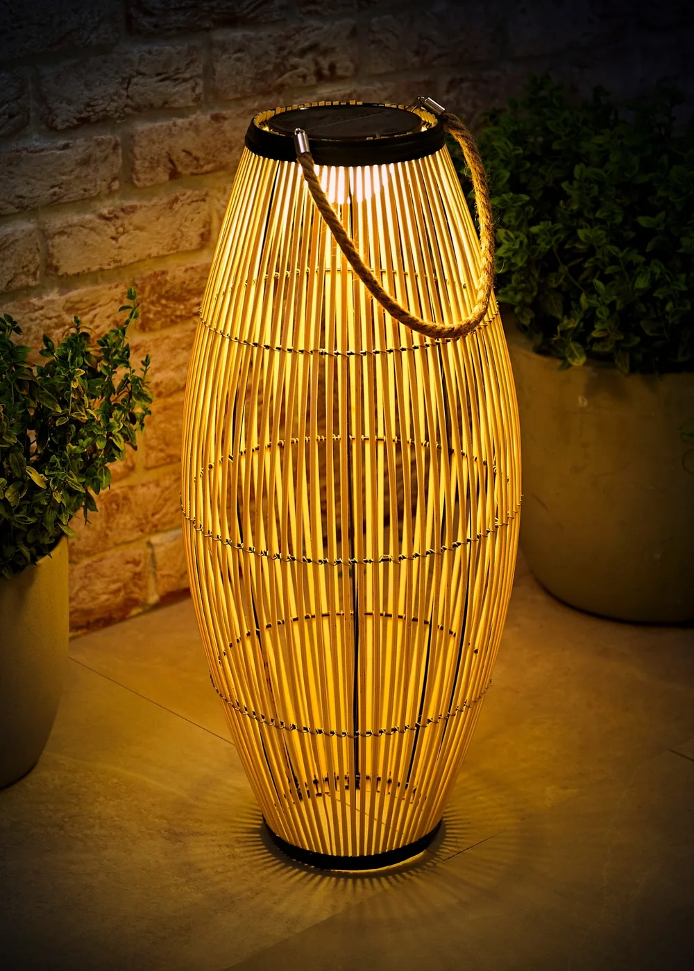 ValueLights Bamboo Solar Floor Lamp - One Size Image 2