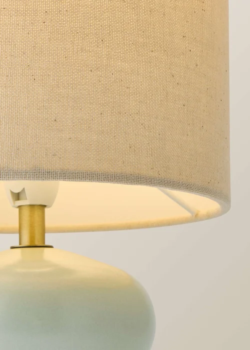 ValueLights Kendal Blue Glaze Ceramic Table Lamp - One Size Image 4