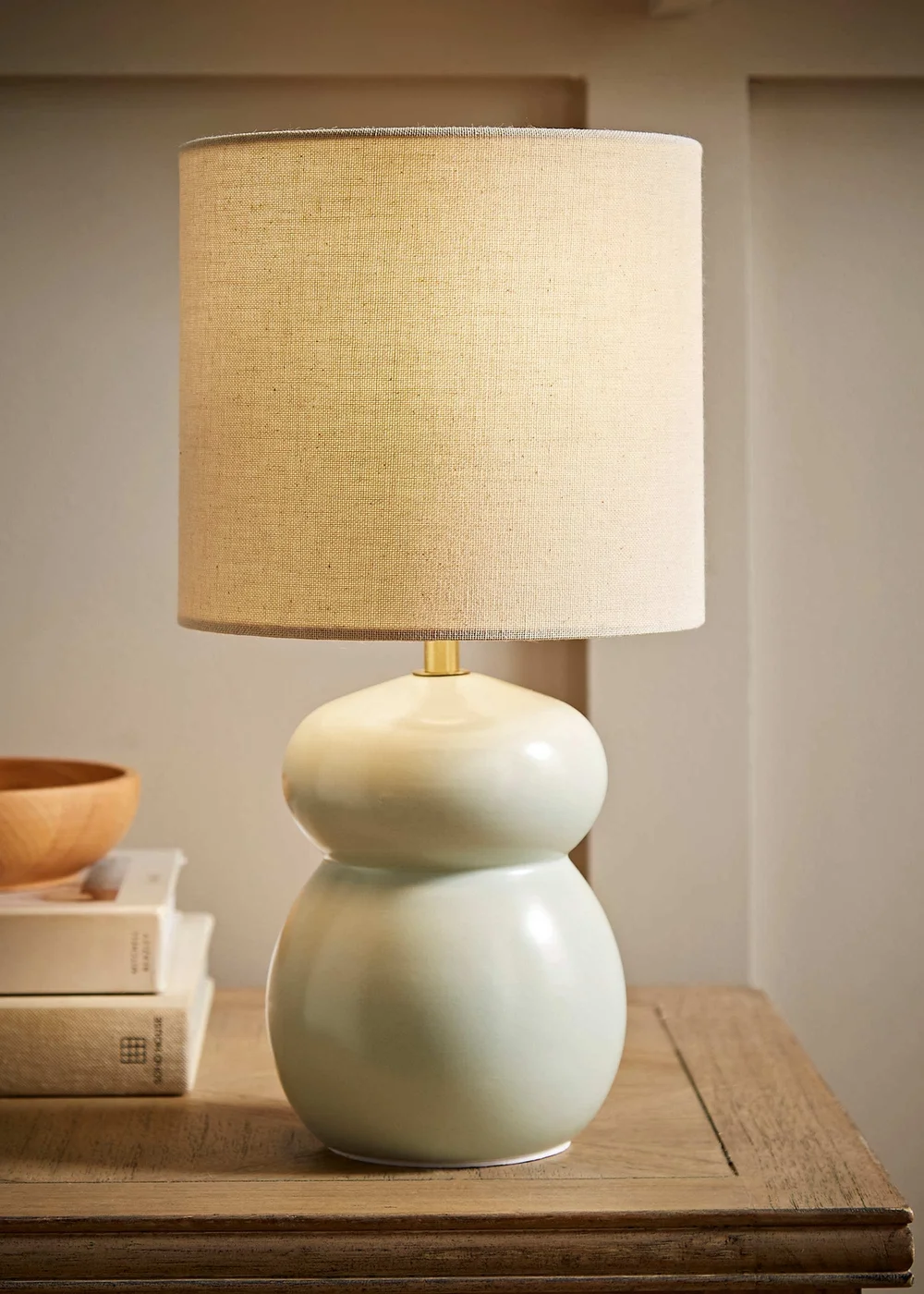 ValueLights Kendal Blue Glaze Ceramic Table Lamp - One Size Image 1