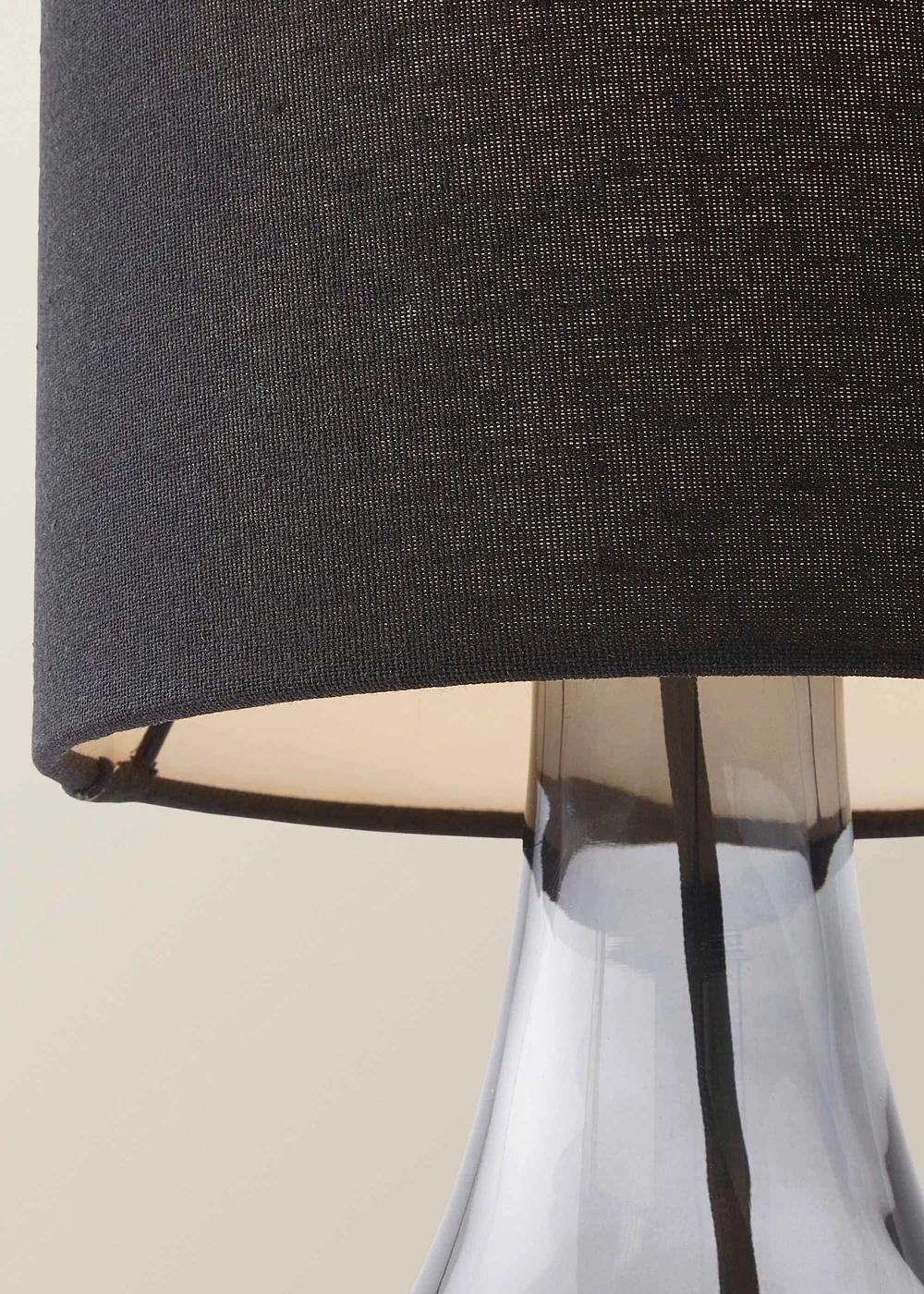 ValueLights Sylvie Smoke Squat Base Tall Shade Glass Table Lamp - One Size Image 4