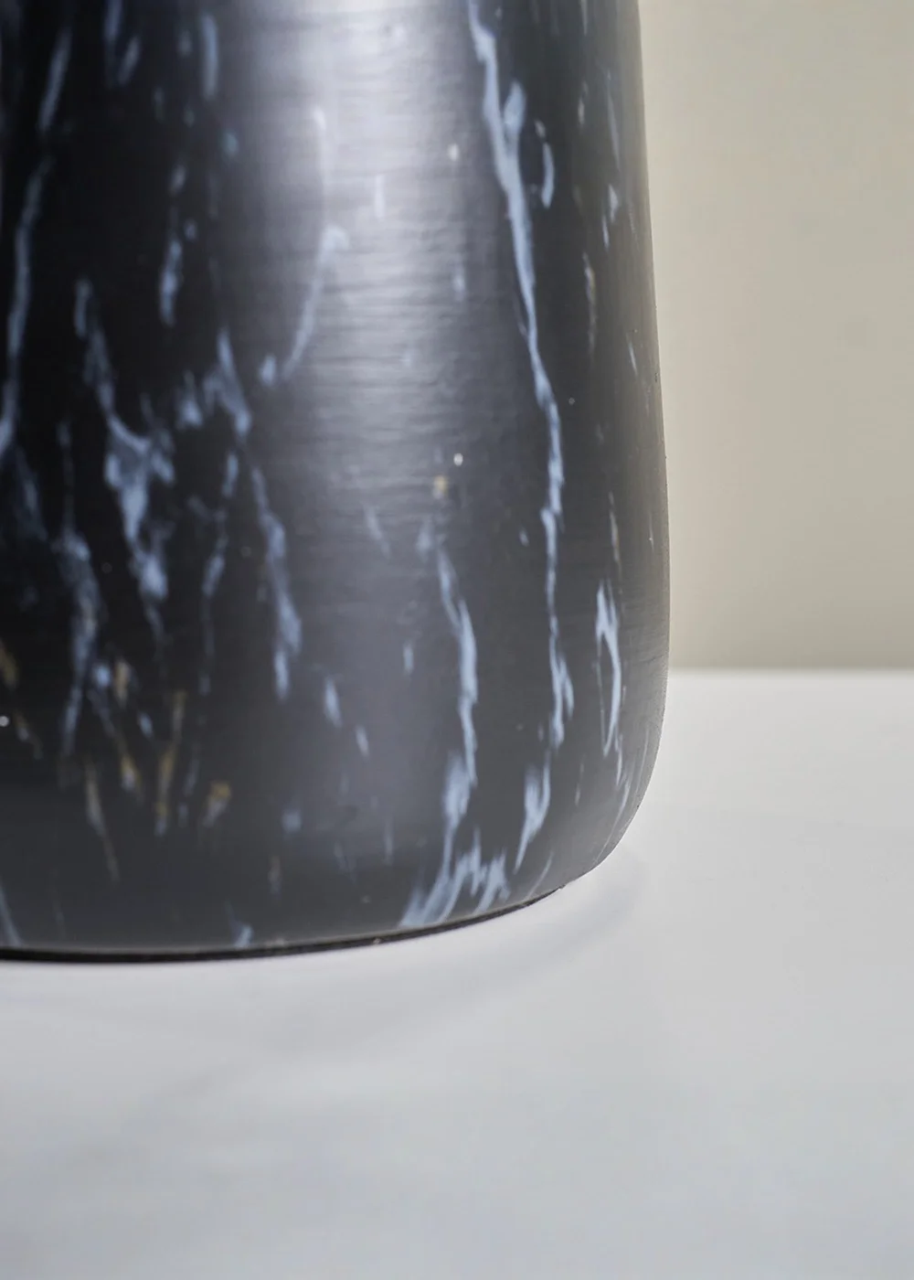 ValueLights Selma Black Marble Effect Table Lamp With Copper Cap Base Only - One Size Image 3