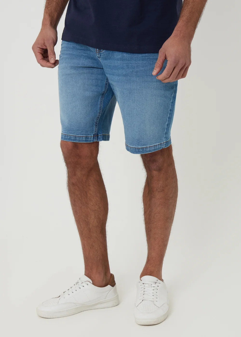 Threadbare Pale Blue Turn Up Denim Shorts - 34 Image 1