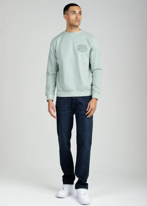 Tokyo Laundry Green Printed Brushed Back Fleece Crew Neck Sweatshirt - M Image 4