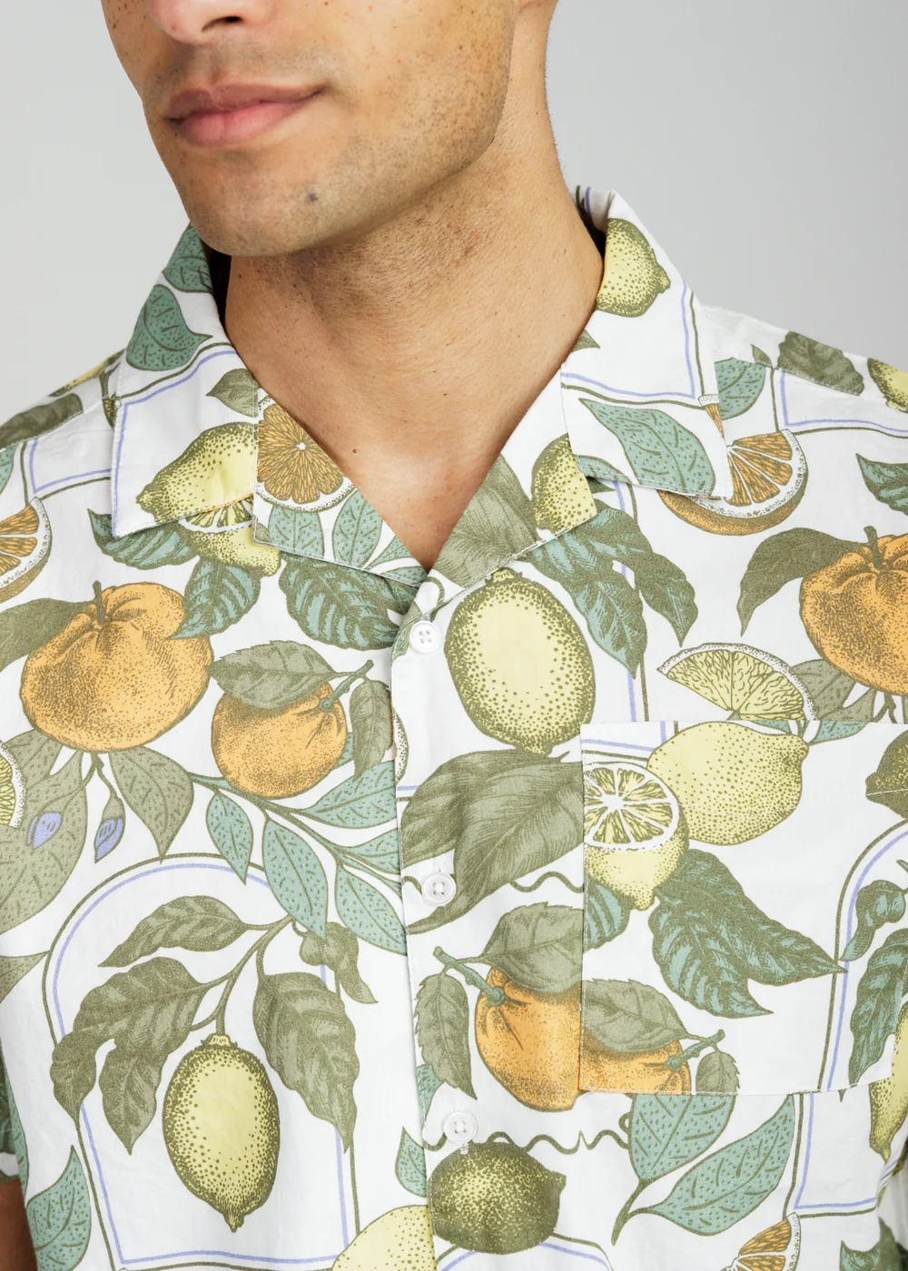 Tokyo Laundry White Cotton Poplin Button Up Shirt With Citrus Fruit Print - L Image 3