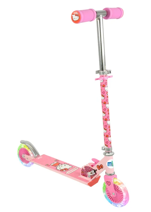 Hello Kitty Pink Folding Inline Scooter with Light Up Wheels - One Size Image 1