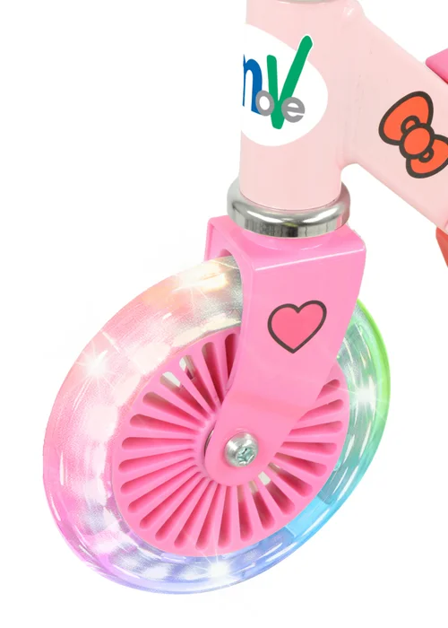 Hello Kitty Pink Folding Inline Scooter with Light Up Wheels - One Size Image 2
