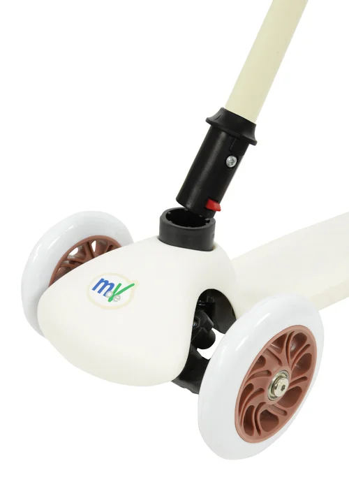 MoVe Multi Coloured Tilt N Turn Scooter with Basket and Tassels! - One Size Image 3