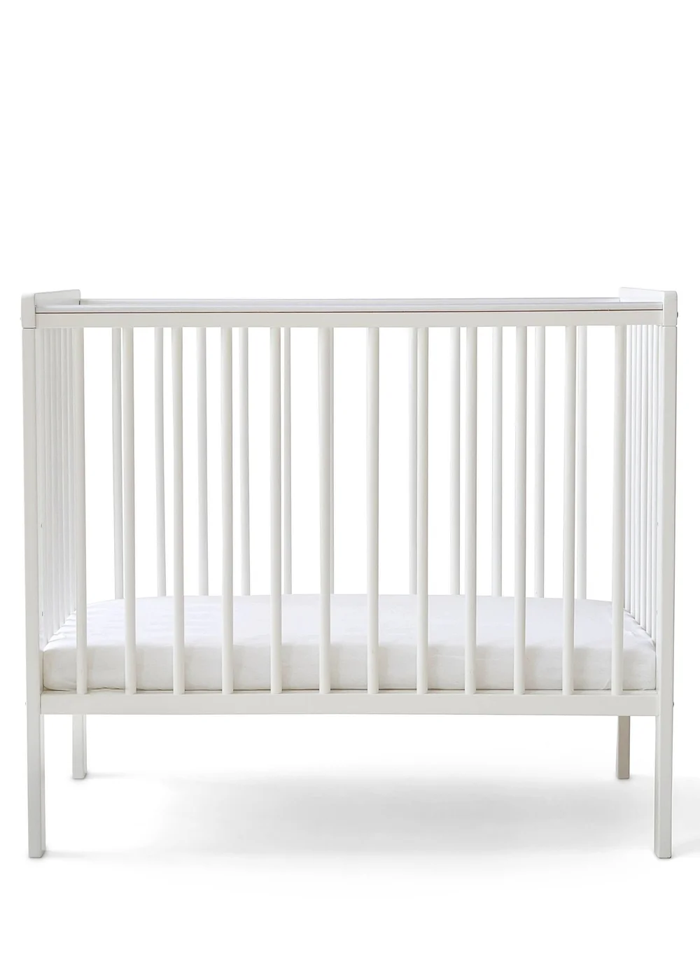 East Coast White Space Saver Cot with Mattress - One Size Image 2