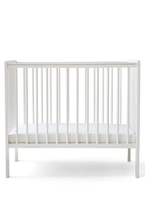 East Coast White Space Saver Cot with Mattress - One Size Image 2