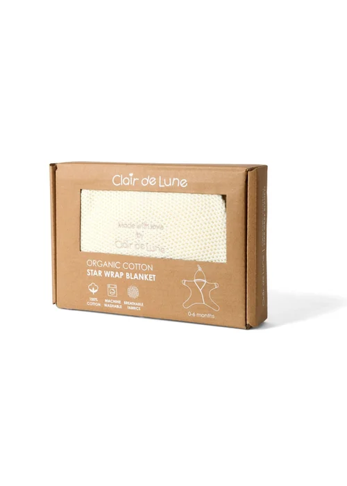Clair de Lune Organic Cotton Star Wrap - 0-6 Month - 0-6 Months Image 6