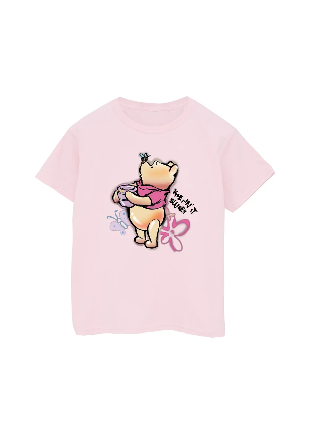 Ada & Ted Disney Winnie The Pooh Keeping It Sweet Girls Pink Graphic T-Shirt (3-13 Years) - 12-13 yrs Image 1