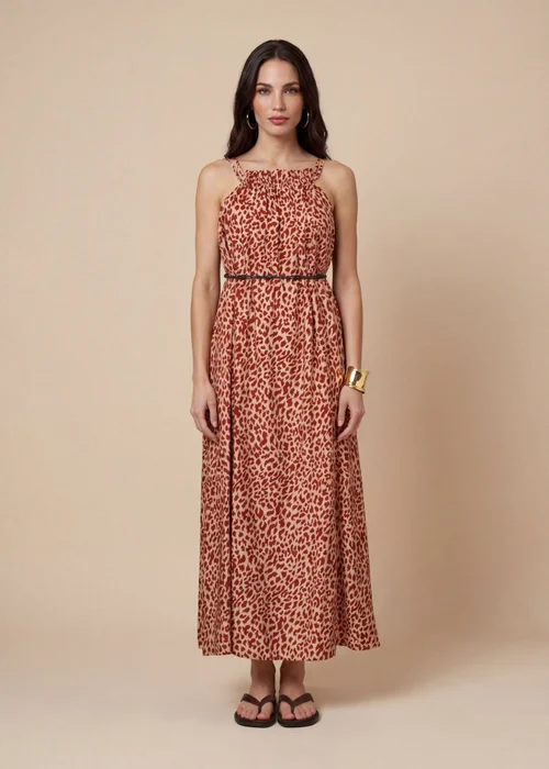 Urban Bliss Animal Metallic Maxi Dress Rust Pattern - 8 Image 1