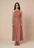 Urban Bliss Animal Metallic Maxi Dress Rust Pattern - 8 Image 1