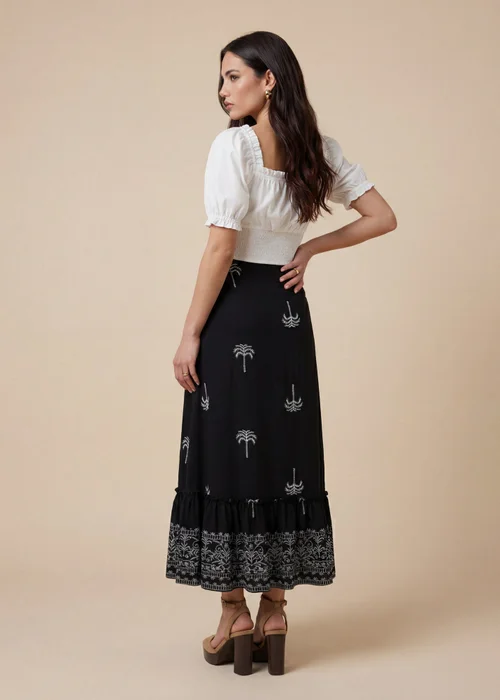 Urban Bliss Tirered Maxi Skirt Black Pattern - 14 Image 3