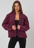 Urban Bliss Fleece Jacket Burgandy - 16 Image 4