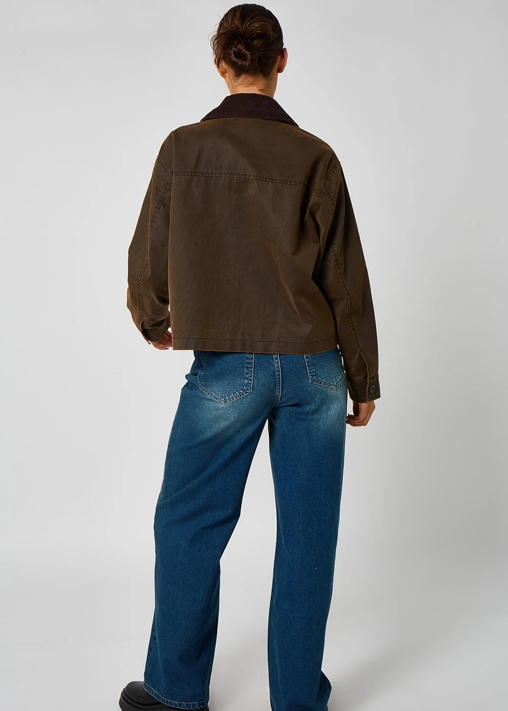 Urban Bliss Wax Barn Jacket Chocolate - 12 Image 2