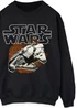 Spiral Galaxy Star Wars Millenium Falcon Black Graphic Sweatshirt - 5XL Image 2