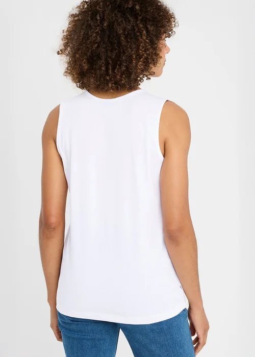 Cotton Traders White Vest Top - 4XL Image 3