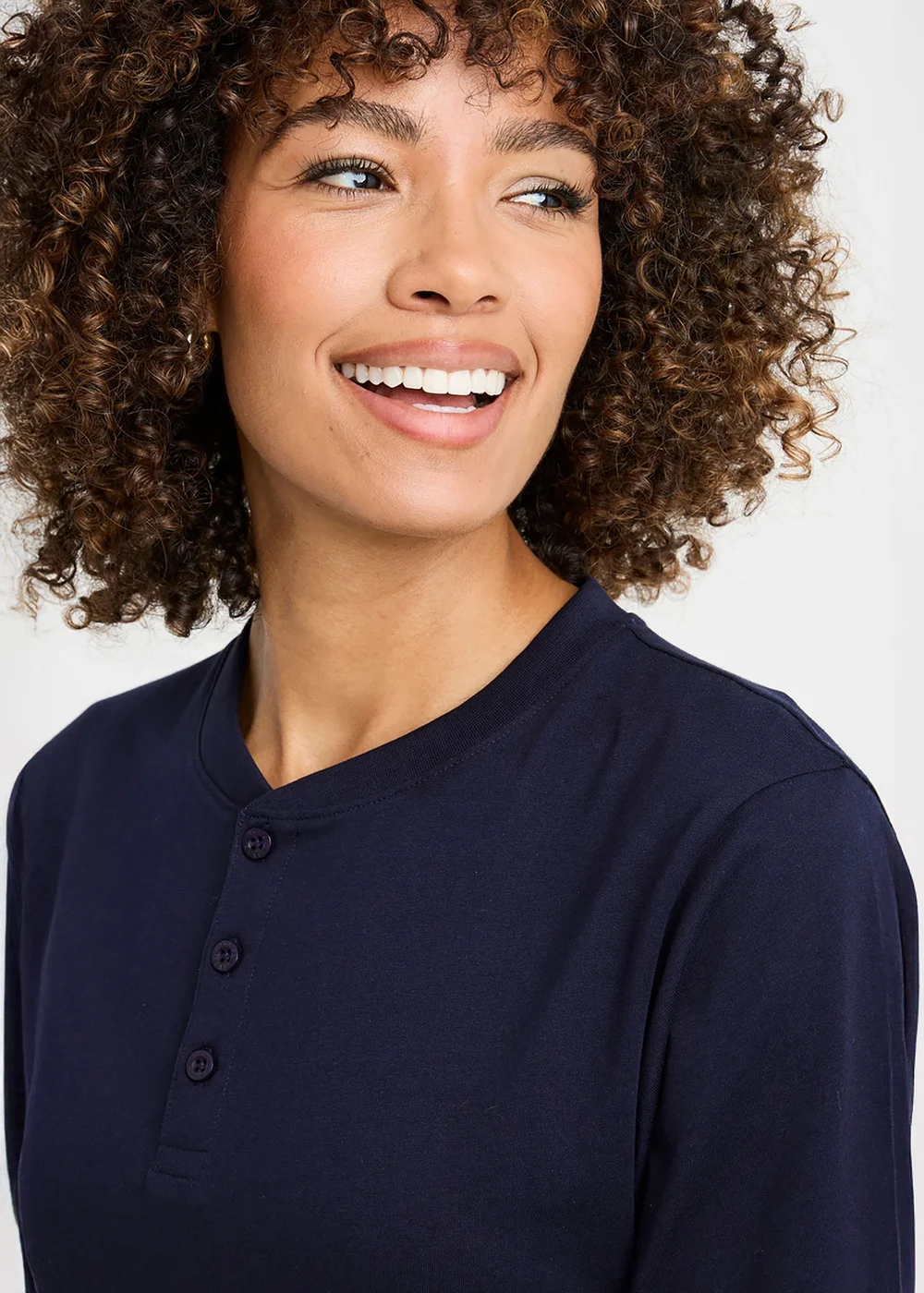 Cotton Traders Navy Grandad T-Shirt - XL Image 3