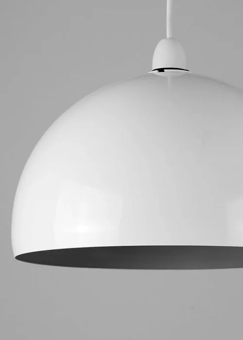 ValueLights Curva White Pendant With Grey Interior - One Size Image 4