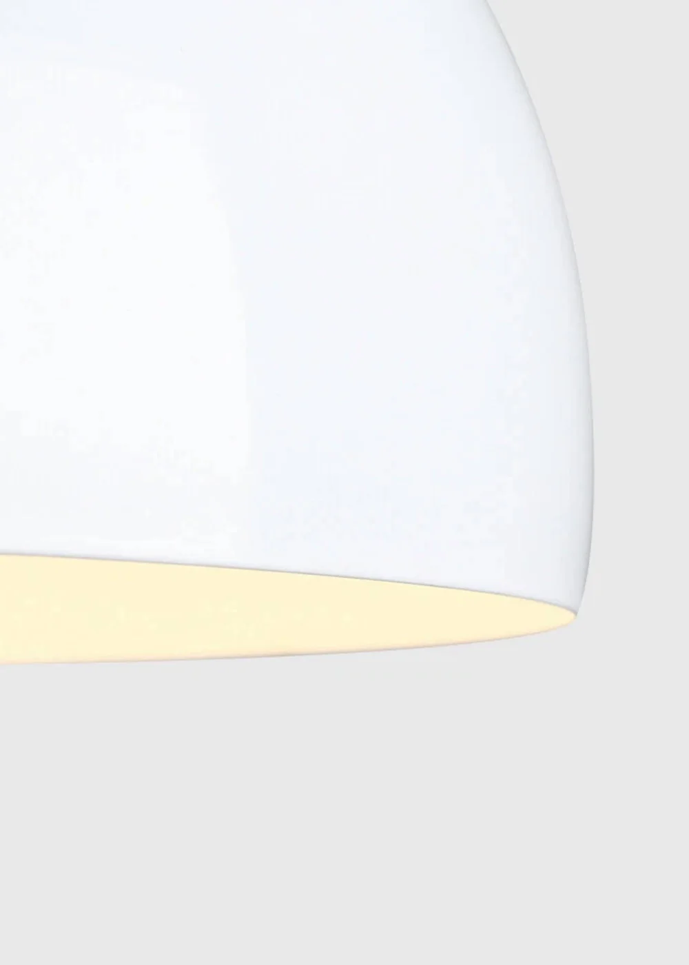 ValueLights Curva White Pendant With Grey Interior - One Size Image 3