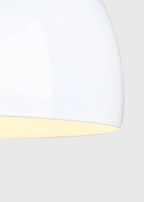 ValueLights Curva White Pendant With Grey Interior - One Size Image 3