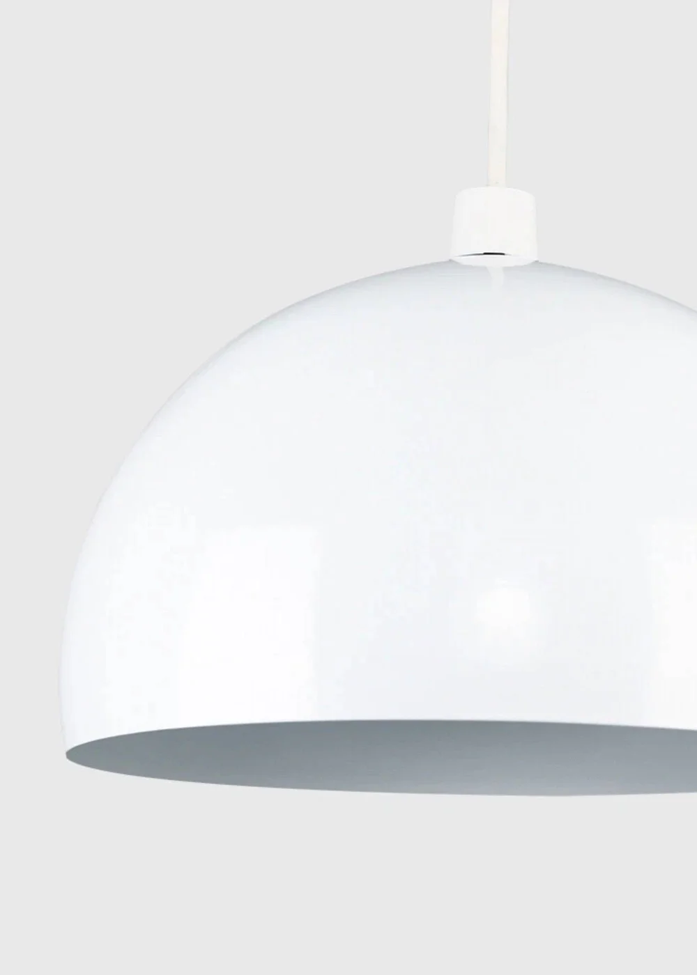 ValueLights Curva White Pendant With Grey Interior - One Size Image 2
