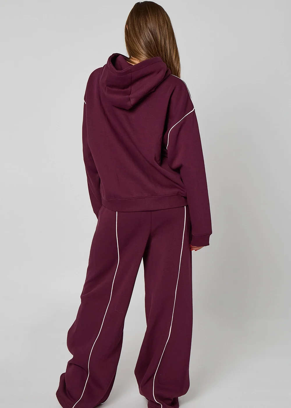 Urban Bliss Burgundy Piped Jogger - 16 Image 4