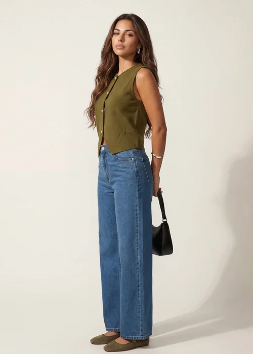 Urban Bliss Mid Blue Straight Leg Jean - 10 Image 1
