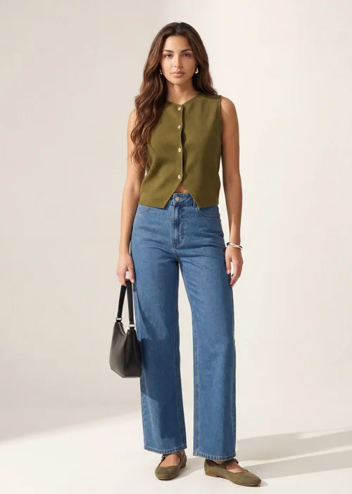 Urban Bliss Mid Blue Straight Leg Jean - 10 Image 2