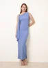 Blue Vanilla Blue Drape Brooch Detailing Ruched Maxi Dress - 16 Image 1