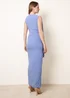 Blue Vanilla Blue Drape Brooch Detailing Ruched Maxi Dress - 16 Image 5