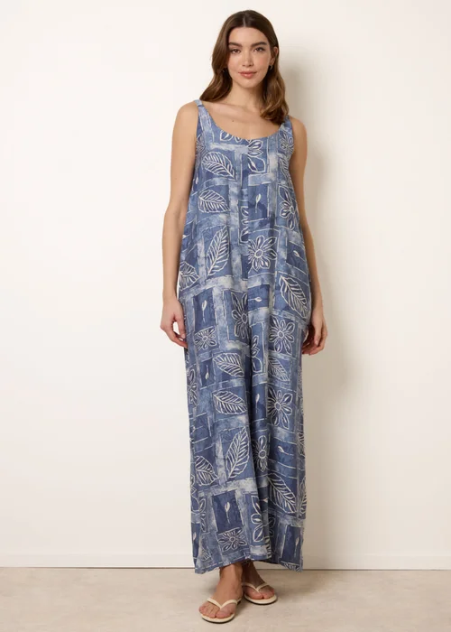 Blue Vanilla Blue Floral Printed Oversized Jumpsuit - M/L Image 3