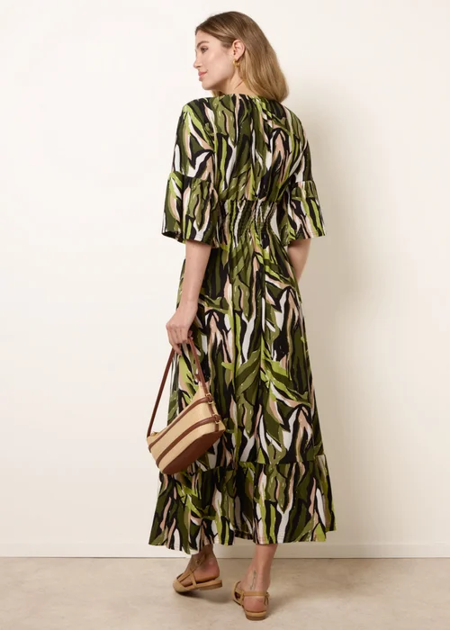 Blue Vanilla Green Shirred Empire Bust Dress - M Image 4