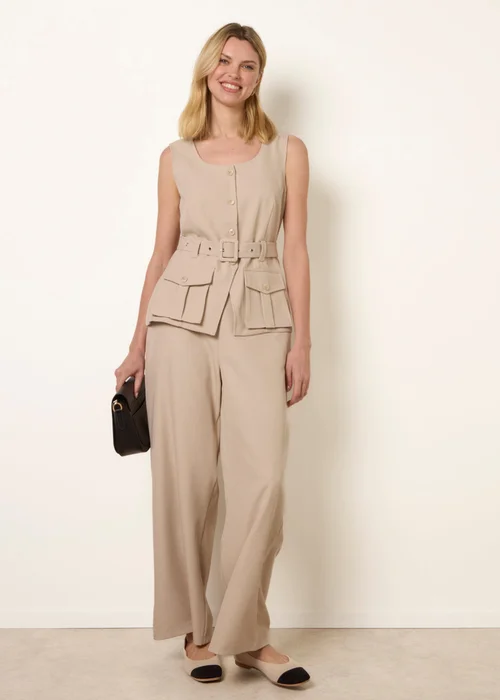 Blue Vanilla Stone Tailored Pocket Two-Piece Co-Ord Set - XL Image 1