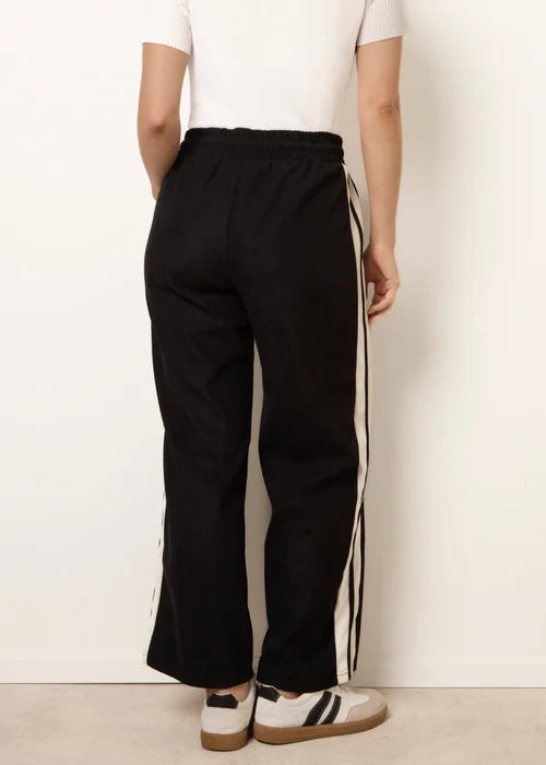 Blue Vanilla Black Corduroy Side Stripes Trousers - S Image 4