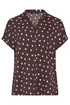 Yours Curve Chocolate Brown Polka Dot Shirt - 22-24 Image 2
