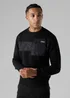 Firetrap Black Regular Fit Cotton Rich Crew Neck Sweatshirt With Chest Pocket - S Image 1